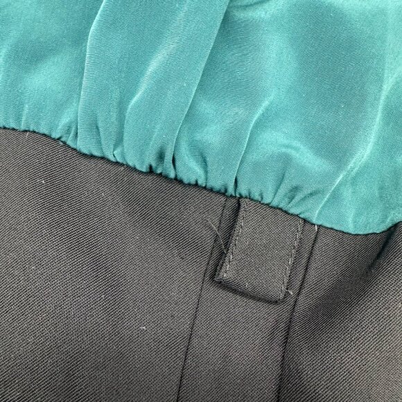 Vintage Dress Color Block Size 14 Cap Sleeve Mid Length 1990s Retro Business - Picture 7 of 9